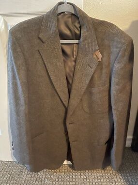 Stafford Brown Textured Sport Coat - Subtle Pattern